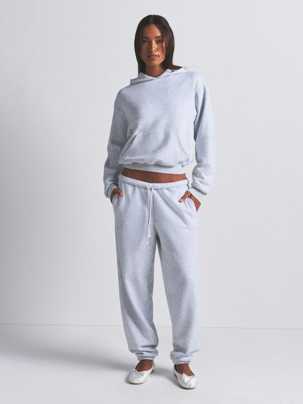 NWT Skims Cotton Fleece Light Classic Jogger Light Heather Grey XXS